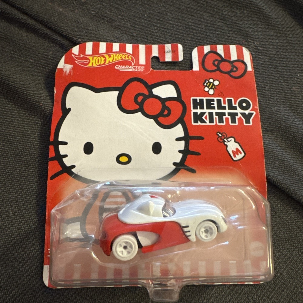 Hot Wheels Sanrio Hello Kitty Character Cars Red White